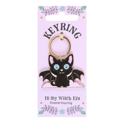 In My Witch Era Cat and Moon Enamel Keyring