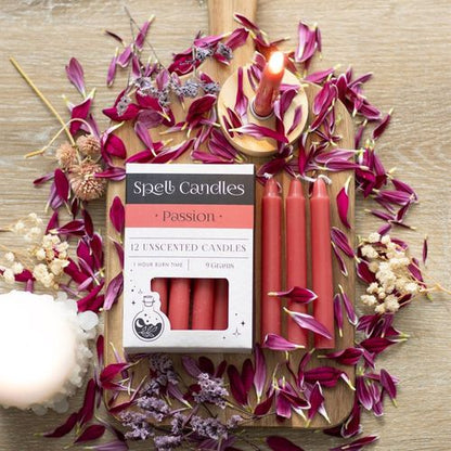 Pack of 12 Passion Spell Candles