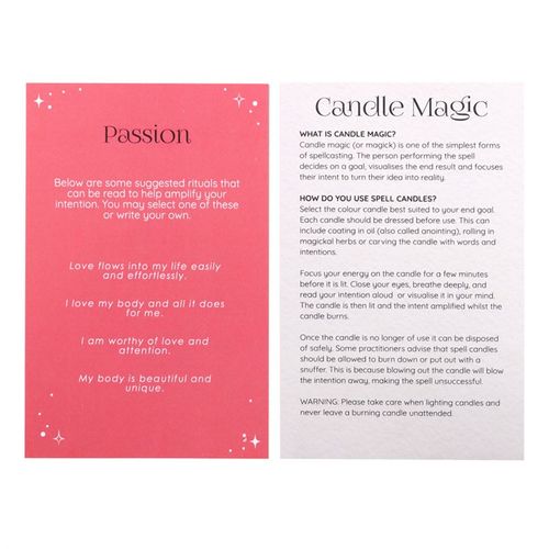 Pack of 12 Passion Spell Candles