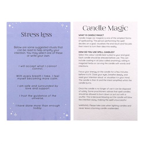 Pack of 12 Stress Less Spell Candles